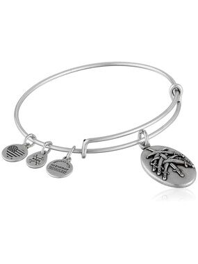 NWT! Alex and Ani Seven Swords Charm Bangle Bracelet - Silver